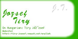 jozsef tiry business card